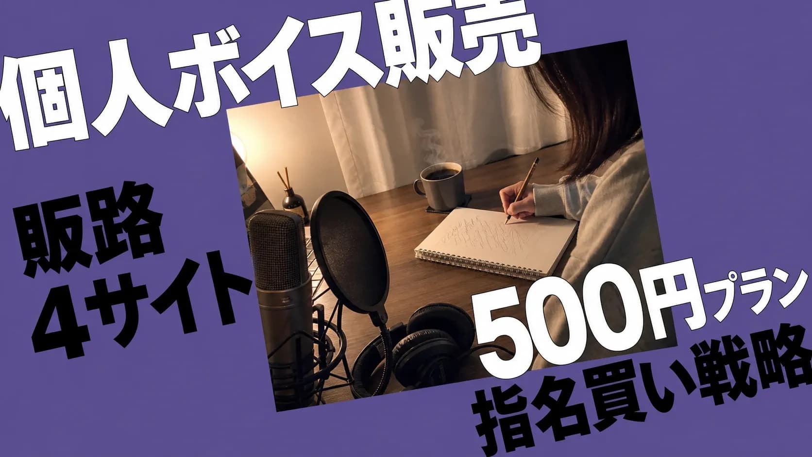個人でボイス作品を販売するときの販路と値段の付け方をまとめた記事のアイキャッチ画像